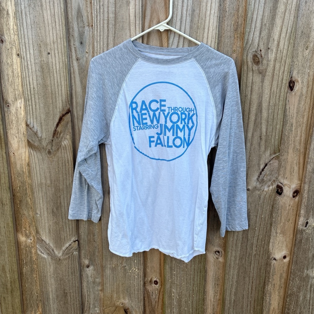 Universal Studios jimmy Fallon Race through New York City Ride Raglan Tshirt